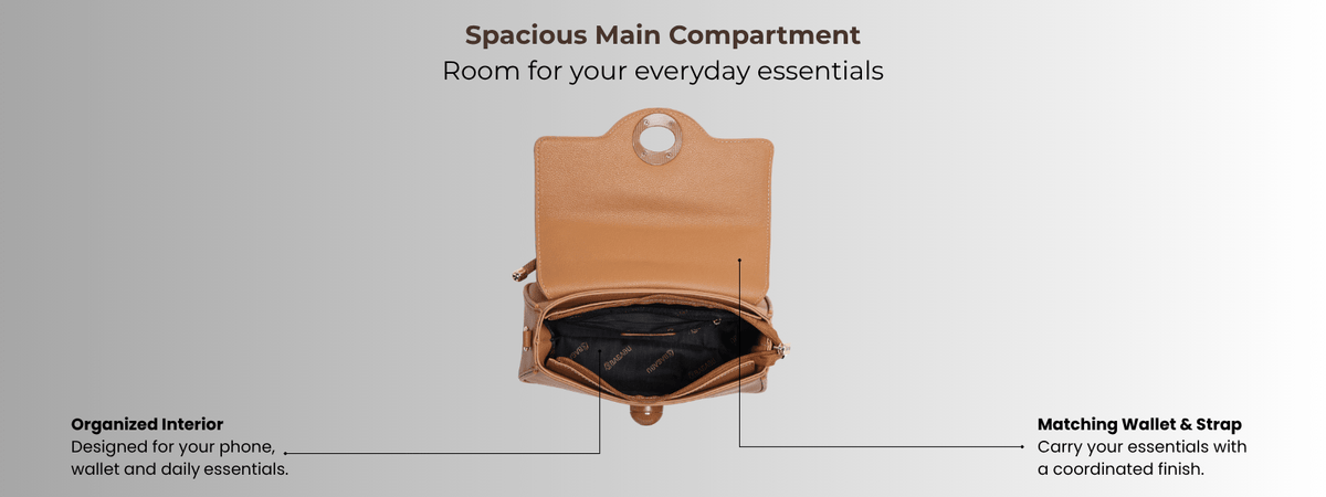 Bagabu Luxe Rope Handle Satchel Bag with Wallet (Khaki)