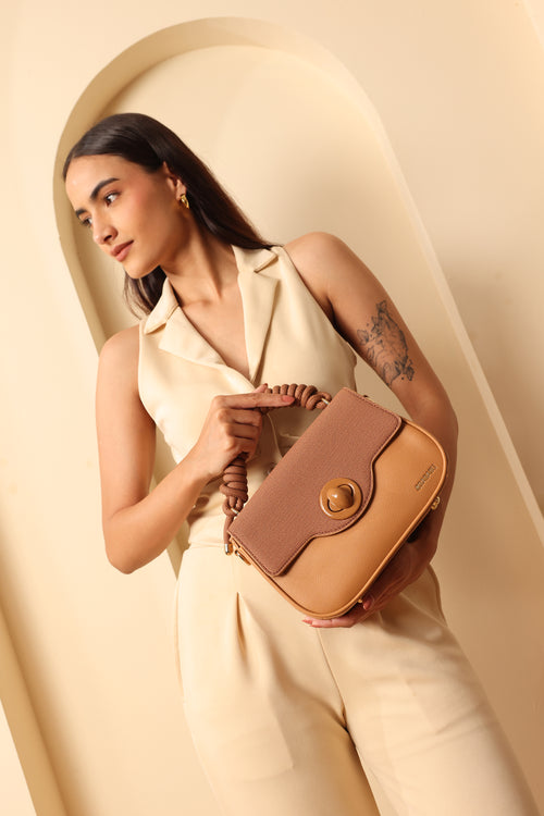 Eclipse Premium Vegan Knitted Handbag (brown)