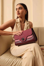 Bagabu Elegance Chain Shoulder Bag for Women (Burgundy)