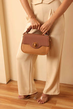 Bagabu Luxe Rope Handle Satchel Bag with Wallet (Khaki)