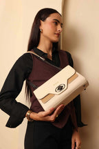 Bagabu Elegance Chain Shoulder Bag for Women (Beige)