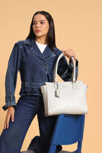 BAGABU Executive Laptop Tote Bag for Women (Grey)