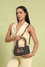 BAGABU Luxe Vegan Leather Structured Handbag (Black)