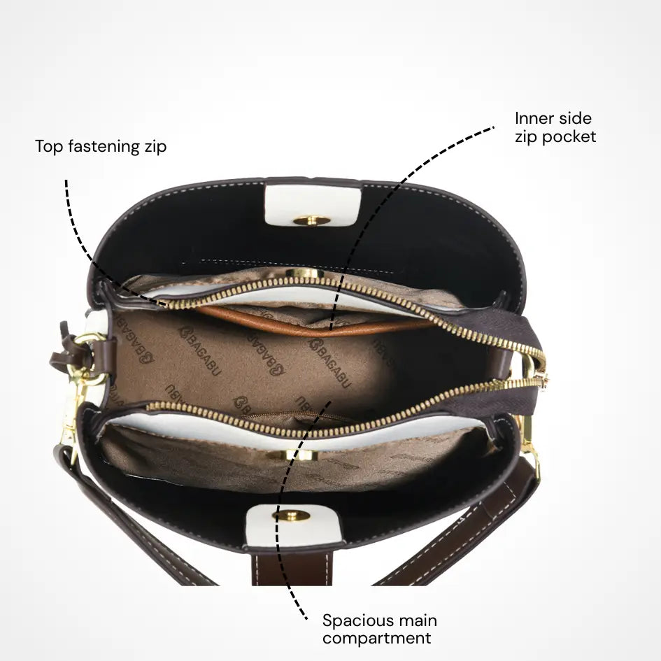 The Heart Locked Dual-Strap Handbag (White)