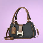 Amor Vegan Leather Shoulder Bag (Black)