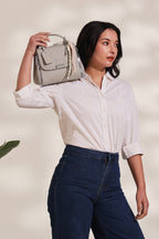 Xena mini Premium vegan leather handbag (grey)