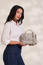 Xena mini Premium vegan leather handbag (grey)