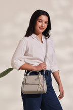 Xena mini Premium vegan leather handbag (grey)