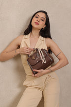 Xena mini Premium vegan leather handbag (brown)