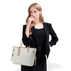 Elara Vegan Leather Tote Bag (Grey)