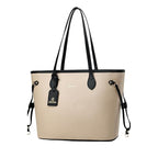 Elara Vegan Leather Tote Bag (Khaki)