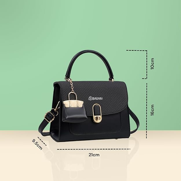The Charm Luxury Black Handbag (black)