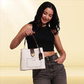 The Heart Locked Dual-Strap Handbag (White)