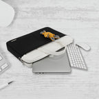 Apex PU Leather Laptop Bag with Strap (Black)