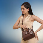Xena mini Premium vegan leather handbag (brown)