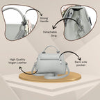 Xena mini Premium vegan leather handbag (grey)
