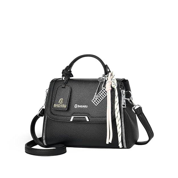 Xena mini Premium vegan leather handbag (dark black)