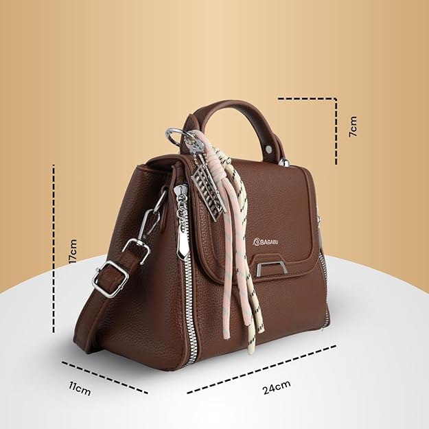 Xena mini Premium vegan leather handbag (brown)