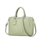 Verona Structured Vegan Leather Work Bag (Pastel Green)