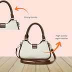 Amor Dual Strap Statement Handbag (White)