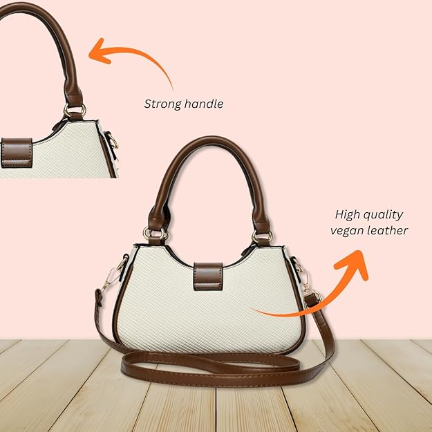 Amor Dual Strap Statement Handbag (White)