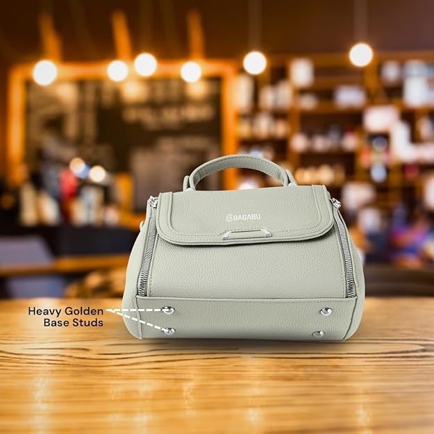 Xena mini Premium vegan leather handbag (grey)