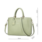 Verona Structured Vegan Leather Work Bag (Pastel Green)
