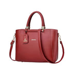 Verona Structured Vegan Leather Work Bag (Red)