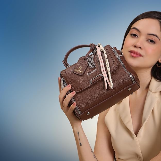 Xena mini Premium vegan leather handbag (brown)