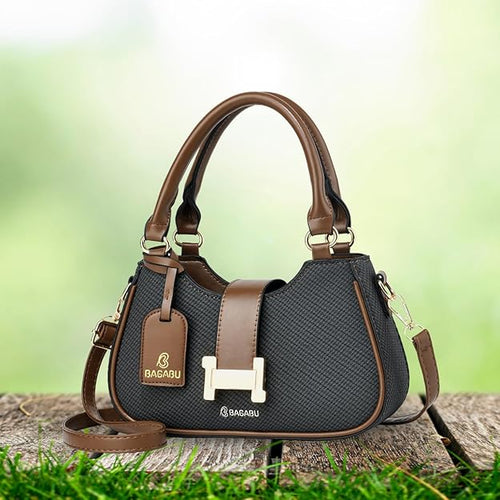Amor Vegan Leather Shoulder Bag (Black)