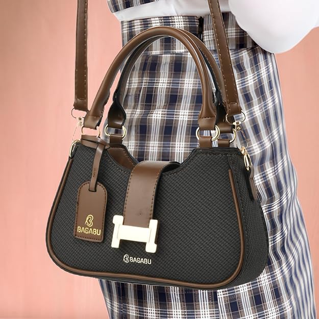 Amor Vegan Leather Shoulder Bag (Black)