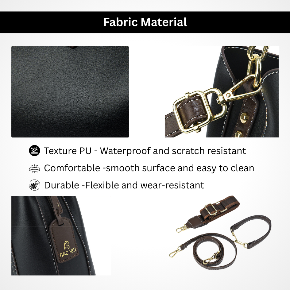 The Heart Locked Dual-Strap Handbag (Black)