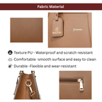 Verona Structured Vegan Leather Work Bag (Brown)