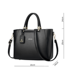 Verona Structured Vegan Leather Work Bag (Black)