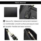 Verona Structured Vegan Leather Work Bag (Black)