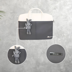 Bagabu Professional Laptop Tote Bag for Men & Women (Gray & White)