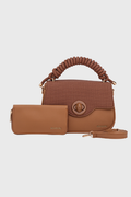 Bagabu Luxe Rope Handle Satchel Bag with Wallet (Khaki)