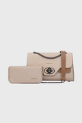 Bagabu Elegance Chain Shoulder Bag for Women (Beige)