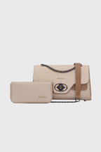 Bagabu Elegance Chain Shoulder Bag for Women (Beige)