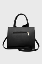Bagabu Quadra Luxe Premium Vegan Leather Tote Set (black)