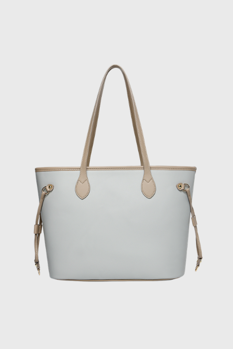 Elara Vegan Leather Tote Bag (Grey)