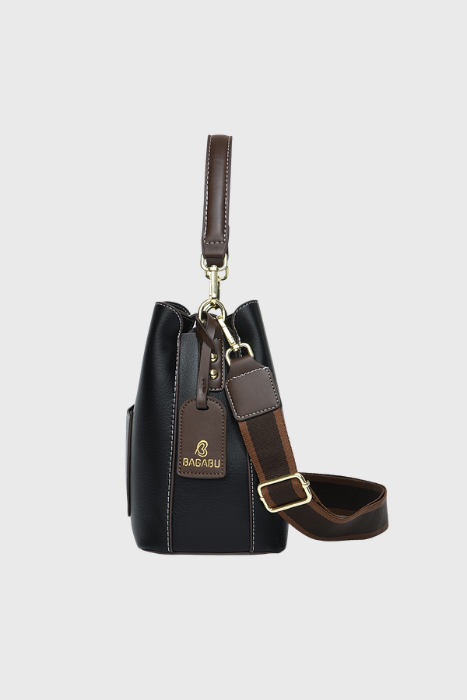 The Heart Locked Dual-Strap Handbag (Black)