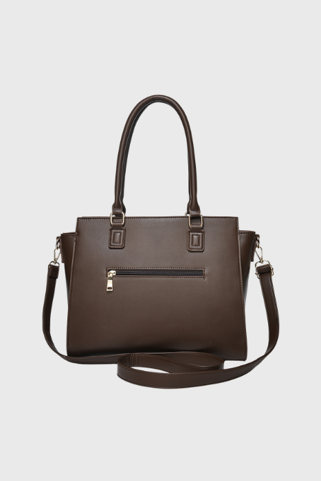 BAGABU Executive Laptop Tote Bag for Women (Coffee Brown)