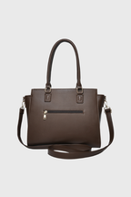 BAGABU Executive Laptop Tote Bag for Women (Coffee Brown)
