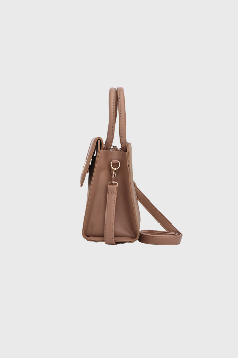 Bagabu Elegant Knitted Fabric Satchel Handbag (Khaki)