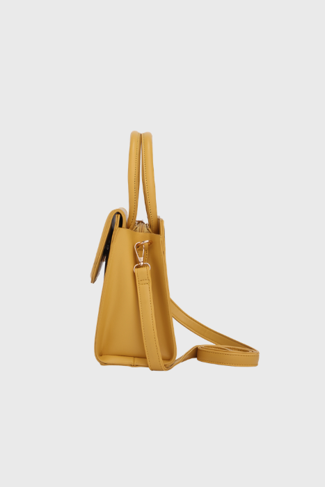 Bagabu Elegant Knitted Fabric Satchel Handbag (yellow)