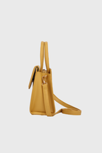 Bagabu Elegant Knitted Fabric Satchel Handbag (yellow)