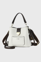 The Heart Locked Dual-Strap Handbag (White)
