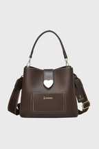 The Heart Locked Dual-Strap Handbag (Brown)