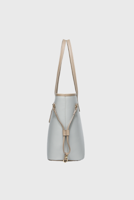Elara Vegan Leather Tote Bag (Grey)